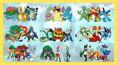 pokemon starters evolution|pokemon fully evolved starters.